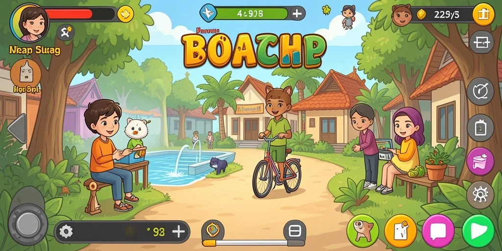 Tampilan awal game yang penuh warna.