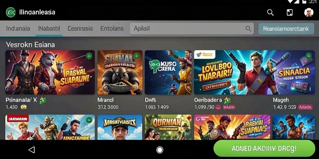 Tampilan utama yang menarik dan interaktif.