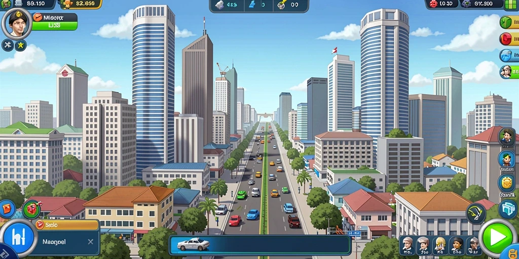 Tampilan awal game yang menarik dan penuh warna.